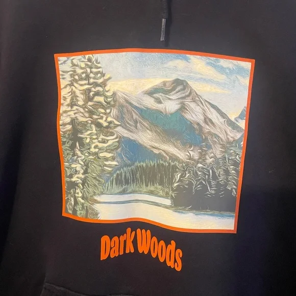 H&M Dark blue dark woods printed hoodie - Picture 2 of 3